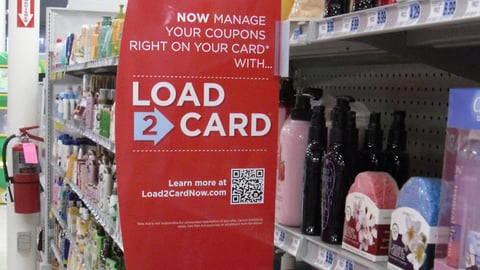 Rite Aid 'Load2Card' Aisle Violator