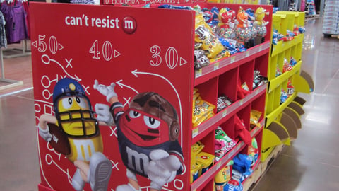 M&M's 'Can't Resist' Football Pallets