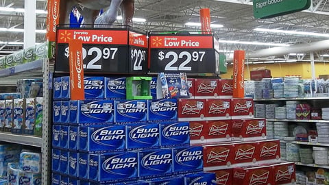 Budweiser Super Bowl Endcap