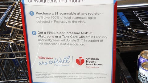 Walgreens 'Joining Together' Rack Sign