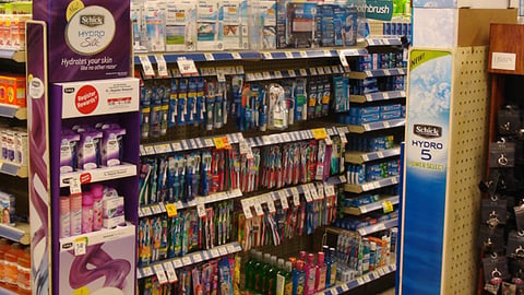 Schick Walgreens Aisle Archway