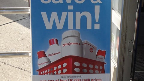 Walgreens 'Save & Win' A-Board