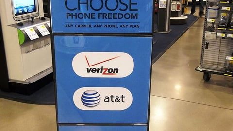 Best Buy 'Choose Phone Freedom' Stanchion Sign