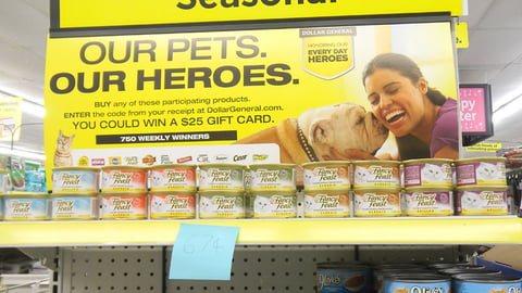 Dollar General 'Our Pets, Our Heroes' Endcap Header