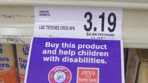 Food Lion Easter Seals Shelf Tag