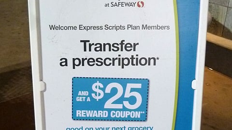 Safeway 'Transfer a Prescription' A-Board