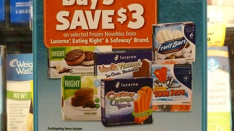 Safeway Frozen Novelty Incentive Cooler Cling