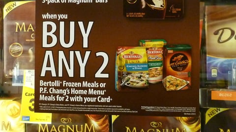 Bertolli Magnum Ice Cream Incentive Sign