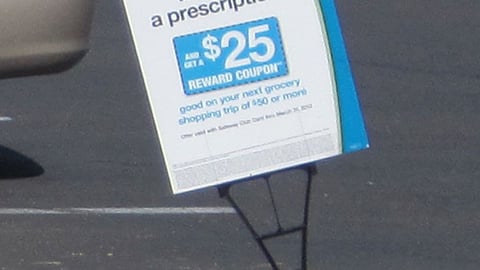 Safeway 'Transfer a Prescription' Outdoor Sign