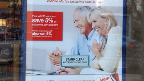 Walgreens AARP Window Poster