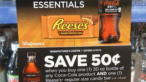 Coca-Cola Reese's Walgreens Cooler Cling
