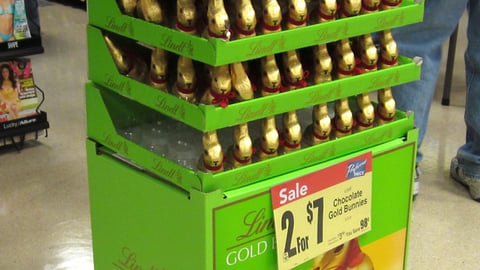 Lindt Gold Bunny Easter Shipper