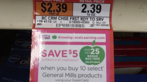 Supervalu 'Growing Local Learning' Price Label