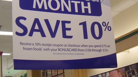 Giant-Carlisle 'Frozen Food Month' Ceiling Banner