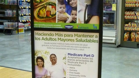 'Healthy at H-E-B' Stanchion Sign