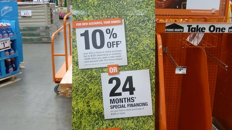 Home Depot Spring 'Black Friday' Sign