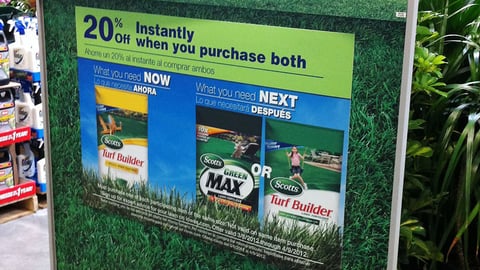 Scotts Turf Builder Incentive Sign