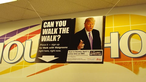 Walgreens 'Celebrity Apprentice' Ceiling Sign
