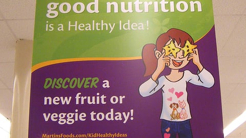 Martin's 'Good Nutrition' Ceiling Sign