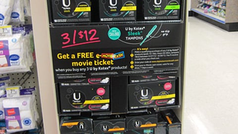 U by Kotex Walgreens 'Movie Ticket' Power Wing