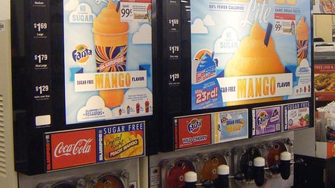 7-Eleven Fanta 'Sugar-Free Mango' Slurpee Lite Translites