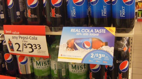 Pepsi Next Shelf Sign