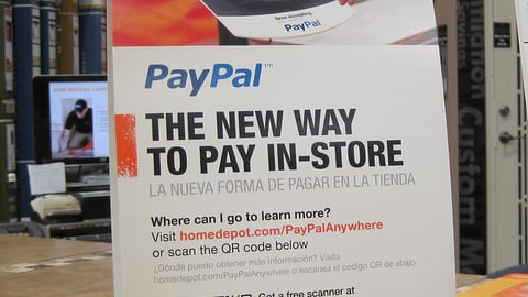 Home Depot PayPal Counter Card
