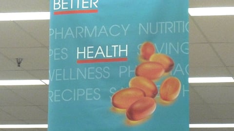 Pathmark 'Better Health' Ceiling Sign