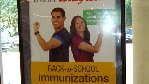 Walgreens 'Immunizations' Back-to-School Window Poster