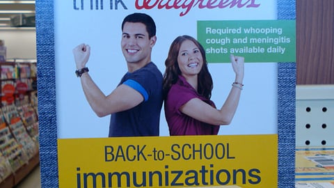 Walgreens 'Immunizations' Back-to-School Shelf Talker