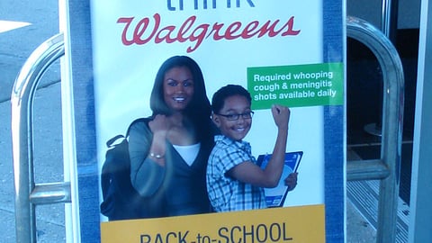 Walgreens 'Immunizations' Back-to-School A-Board