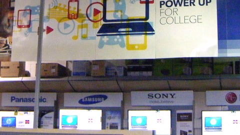 Best Buy 'Power Up for College' Banner