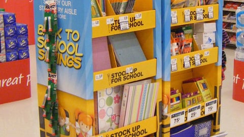 Food Lion 'Back to School' Supplies Floorstands