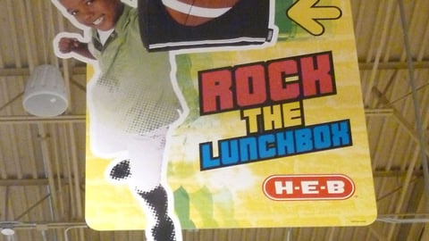 H-E-B 'Rock the Lunchbox' Ceiling Sign