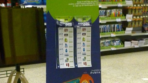 Publix 'Stocking Spree' Standee
