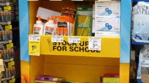 OfficeMax Safeway 'Back to School' Floorstand