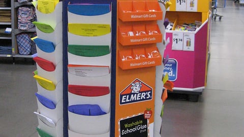 Elmer's Walmart '1st Day of School' Floorstand