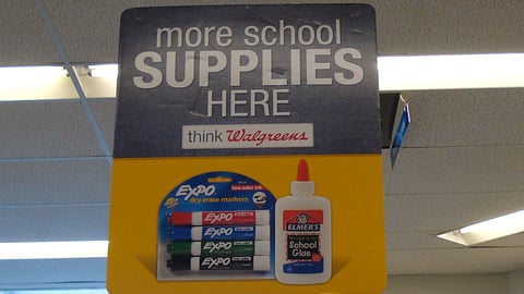 Walgreens Multi-Brand Back-to-School Ceiling Sign