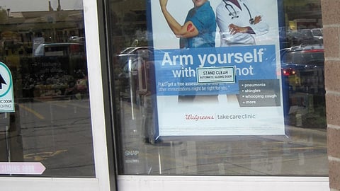 Walgreens 'Arm Yourself' Window Poster