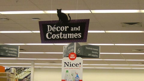 Walgreens Halloween Ceiling Sign