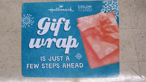 Hallmark Walgreens 'Gift Wrap' Floor Cling