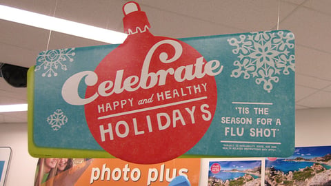 Walgreens Holiday Ceiling Sign