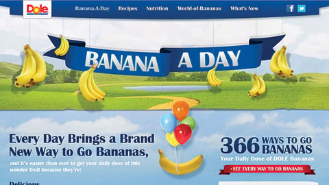 Dole 'Banana a Day' Page
