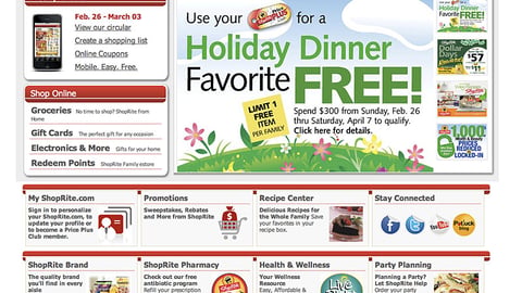ShopRite 'Dinner Favorite' Carousel Ad