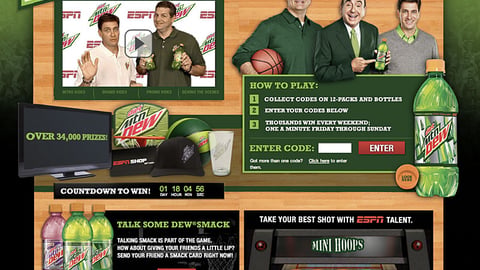 ESPN Diet Mountain Dew 'Fuel the Frenzy' Microsite