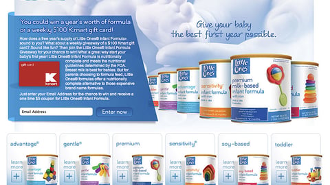 Little Ones Kmart Sweeps Webpage