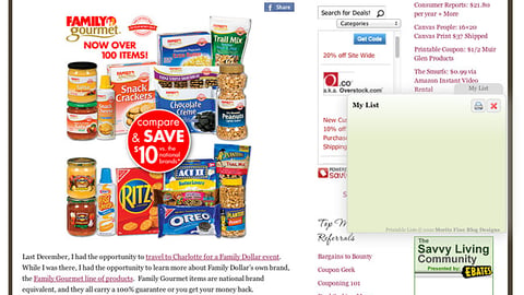 'Centsable Momma' Family Dollar Blog Post