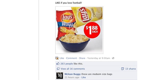 Family Dollar Super Bowl Facebook Update