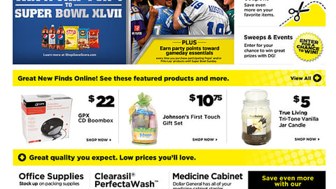 Dollar General PepsiCo 'Shop. Save. Score' Carousel Ad