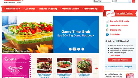 H-E-B 'Game Time Grub' Carousel Ad